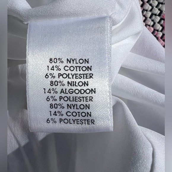 Worth New York White Azalea Coral Openweave Floral Print Sheath Dress M - Picture 14 of 15